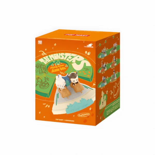 Sylatoys LABUBU This set, created by Pop Mart in collaboration with How2Work, features a charming scene where two adorable monster figures are depicted playing games. The orange-themed box includes illustrations of the monsters sitting on chairs, immersed in their playful activities. The box's sides showcase various poses and scenes, adding to the whimsical appeal. The top of the box proudly displays the Pop Mart logo, emphasizing its collectible nature. Crafted from high-quality materials, this set offers detailed and hand-painted figures, perfect for fans of pop culture and unique collectibles. Ideal for display or gifting, this exclusive set brings a touch of fun and nostalgia to any collection.